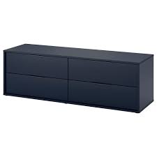 Nordmela Ladekast Met 4 Lades Zwartblauw 159x50 Cm Ikea In 2020 4 Drawer Dresser Dresser Drawers Ikea