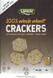 Satisfaction guaranteed · family owned since 1929 · same day shipping Landau Kosher 100 Whole Wheat Crackers 8 Oz Koshervitamins Com