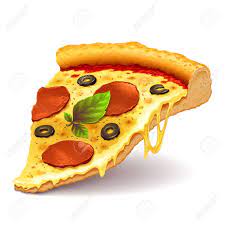 Cheesy Pizza Slice Pizza Vector Pizza Slice Food Illustrations