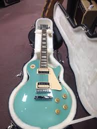 Gibson Les Paul Traditional Pro Ii In Inverness Green Blue Electric Guitar Music Guitar Cool Electric Guitars