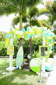 Surf S Up Beach Birthday Party Kara S Party Ideas Beach Party Decorations Beach Birthday Party Beach Themed Party