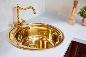 gorgeous polished brass kitchen faucets