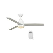 Adding a ceiling fan to a room is a simple diy. Hampton Bay Caprice 52 Inch Matte White Ceiling Fan With Led Light And Remote Control The Home Depot Canada
