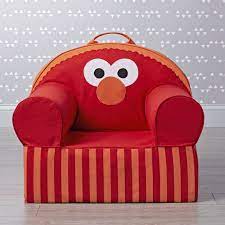 shop sesame street large elmo nod chair cover this soft comfy kids chair has plenty of appliqued and embro kids armchair kids comfy chair green leather chair