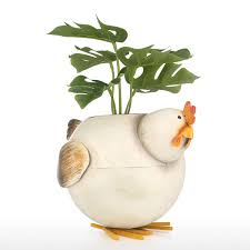 Apply liquid fertilizer to well established plants once a month during the active growth period. Iron Chicken Planter Home Art Flower Pot Modern Hen Flower Pot Handmade Indoor Outdoor Garden Decoration Flower Pots Planters Aliexpress
