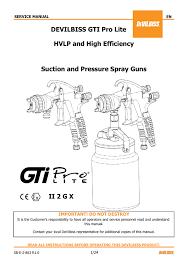 Devilbiss Gti Pro Lite Ii 2 G X Suction And Pressure Spray