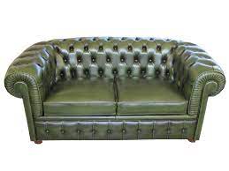 Questo divano in pelle anilina di de sede può essere allungato di 14 cm per una posizione di seduta più comoda. Divano Chesterfield 2 Posti Cm 165x85 H Cm 72 In Vera Pelle