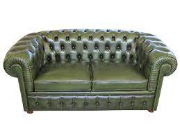 Deale 4 divano pelle 2 posti bianco jake vintage. Divano Chesterfield 2 Posti Cm 165x85 H Cm 72 In Vera Pelle