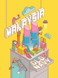 Old navy to open first malaysia store in september navy malaysia retail. Poster For Old Navy That Represent Our Iconic Country By Using Fashion Graphic Design Illustration Isometric Illustration Isometric Art
