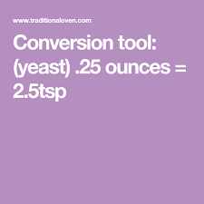 Conversion Tool Yeast 25 Ounces 2 5tsp Culinary Baking Dry Yeast Yeast