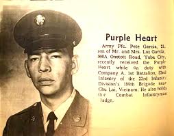Cesar Garcia wanted to share a post about PFC Pete Garcia 1/52 of the 23rd  (Americal) Infantry Division, US Army 1970. The article is in commemoration  of his Purple Heart and CIB.