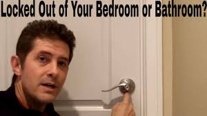Press the pin until you hear a clicking sound. Locked Out Of Your Bedroom Or Bathroom Youtube