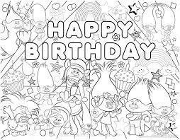 Trolls coloring pages are printable images related to one of the best musical comedy animated film for children of recent years. Coloring Rocks Birthday Coloring Pages Happy Birthday Coloring Pages Trolls Birthday Party