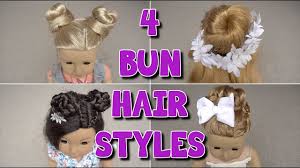 I hope you're doing fantastic! 4 Different Bun Hairstyles For Your Dolls Grace S Room Youtube
