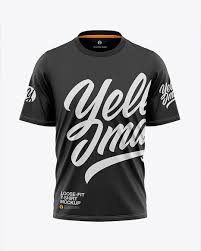 Download Men S Loose Fit T Shirt Mockup Front View In Apparel Mockups On Yellow Images Object Mockups