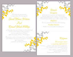 Wedding Invitation Template Download Printable Wedding Etsy Instant Download Wedding Invitations Yellow Wedding Invitations Diy Wedding Invitations Templates