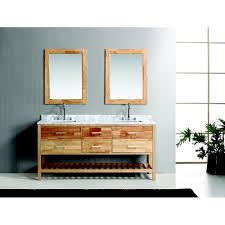 Make the most of your storage space and create an. Design Element London 72 Double Bathroom Vanity Set With Open Bottom Oak Free Shipping Modern Bathroom