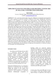 Maybe you would like to learn more about one of these? Implementation Of Industrialised Building System Ibs In Malaysian Construction Industry Yulia Setiani Academia Edu