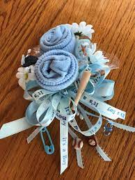 Baseball Theme Baby Sock Baby Shower Corsages Handmade Baby Etsy
