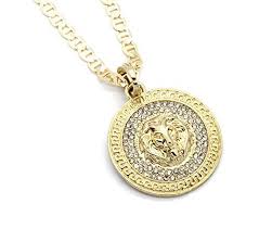 Buy men's clothing, footwear & accesories collection by men's gucci. Mens Medallion Pattern Lion Gold Plated 24 Gucci Chain Pendant Necklace Jewelry For Ladies Gold Chains For Men Mens Necklace Pendant Chains For Men