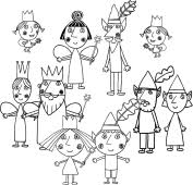 Make a fun coloring book out of family photos wi. Drawing The Pequeno Reino Of Ben And Holly Coloring Page