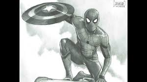 Follow the simple instructions and in no time you've created a great looking spiderman drawing. Spiderman Cival War A Dredfunn Mechanical Pencil Drawing Paintingtube