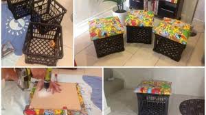Shop for plastic crates in storage containers. How To Diy Storage Ottoman From Milk Crate