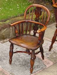 Antique Childs Windsor Chair Yew Wood Yew Wood Windsor Chair Antiques