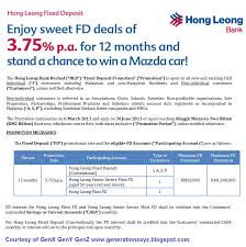 For 12 months tenure with minimum deposit of $20,000. Fixed Deposit Rates In Malaysia V4