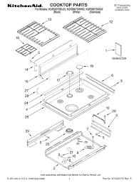 30 inch gas range parts list pdf