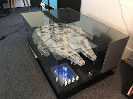 Diy Process Lego Millenium Falcon Coffee Table Lego Millenium Falcon Lego Millenium Lego