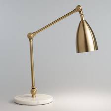 Gold Adjustable Task Desk Lamp With Marble Base V1 Gold Desk Lamps Desk Lamp Modern Lamp