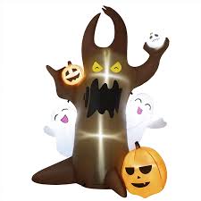 Maybe you would like to learn more about one of these? Buy Hoojo 8 Ft Halloween Inflatables Tree Ghost With Pumpkins And Ghosts Outdoor Halloween Decorations With Build In Leds Blow Up Halloween Decorations For Yard Garden And Lawn Online In Indonesia B08xq8m3q3