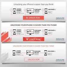 Back in the day, many people would list their phone numbers in the white pages. Creative Banner For Cell Phone Unlocking By Kuz Design Creative Banners Web Banner Design Banner Ads