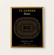 Td Garden Seating Chart Boston Bruins Boston Bruins Poster