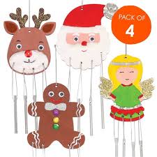 Wooden Christmas Wind Chimes Pack Of 4 Collage Craft Cleverpatch Art Craft Supplies