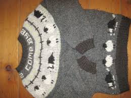 Great Border Collie Sweater I Made From Lopi Wool The