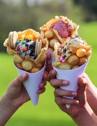 3 pints of ice cream, choose your own. Bubble Waffles Cookies And Cups