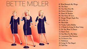 Studio albums (18) compilations (1) lives (2). Bette Midler Greatest Hits Playlist Best Country Songs Of Bette Midler Youtube