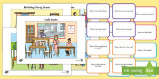 Ficha online de wh questions para grade 3. Picture Scenes And Wh Questions What Pictures