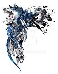 Pin by frederick on tattoo ideas. 50 Wolf And Raven Tattoos With Meaning