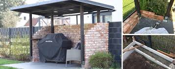 einen uberdachten grillplatz bauen holzkonstruktion fur das dach eine mauer mit festem fundament endlich im tr gartendach grillplatz im garten grillplatz