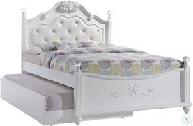Shop space saving twin, full, queen, and king size captain's beds to keep your room organized. Annie White Full Upholstered Poster Bed With Storage Trundle From Elements Furniture Coleman Furniture