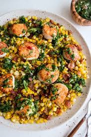 Scallops with Sautéed Corn & Chimichurri - The Original Dish