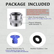 Adpaters can accomodate the installation of an aerator on a faucet. Buy Brass Garden Hose Adapter With Aerator Kitchen Sink Faucet Adapter To Garden Hose For Female 55 64 Inch To Male 3 4 Inch Polished Chrome Online In Indonesia B08hcnnm4n
