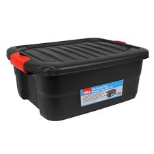 Storage bin lids bin lid designs vary depending upon the application, and it's important to select the right lid. Hilka 20l Storage Box With Lockable Lid Tw Tool Superstore