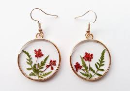 I think they're very cute, i hope you like it as well ^_^. Pressed Flower Earring Resin Jewellery Real Flower Jewelry Etsy