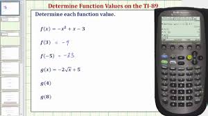 Determine Function Values On The Ti 89 Youtube