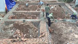 Pier and beam foundations raise the house above the ground level, often allowing for a crawl space or basement. Construction Plans Traditional Beam Foundation Building With Bamboo And Brick Step By Step Youtube