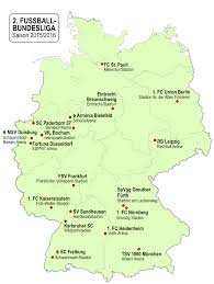 Tabele grupy wschodniej i grupy zachodniej, wyniki meczów drugiej ligi. 2 Fussball Bundesliga 2015 2016 Wikipedia Wolna Encyklopedia